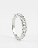925 silver chain link ring
