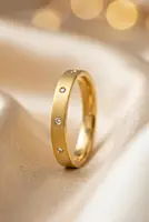 18 kt gold solid matte band