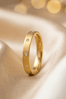 18 kt gold solid matte band