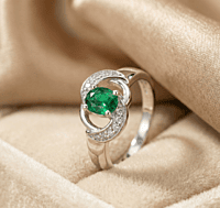 925 silver emerald embrace ring