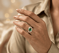 925 silver emerald embrace ring