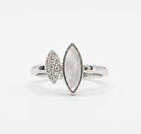 925 silver marquise duo ring