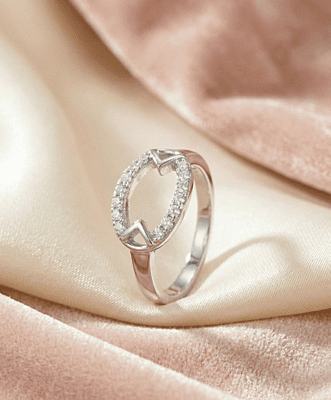 925 Silver Halo ring