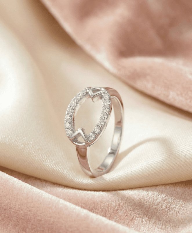 925 Silver Halo ring