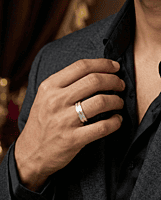 925 Silver Twin Echelon Men's Band