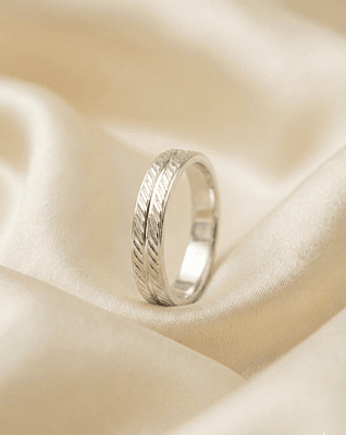 925 Silver Twin Echelon Men's Band