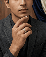 925 Silver Orbit Men's Band