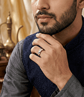 925 Silver Stellar Peak Men's Ring