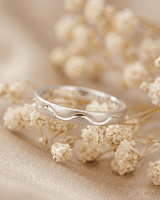 925 Silver Meridian Wave Men's Band