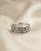 925 Silver Serpent’s Current Men's Band - Small