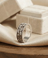 925 Silver Serpent’s Current Men's Band - Small