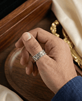 925 Silver Serpent’s Current Men's Band - Small