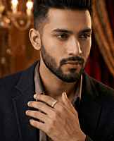 925 Silver Ribbed Men's Band