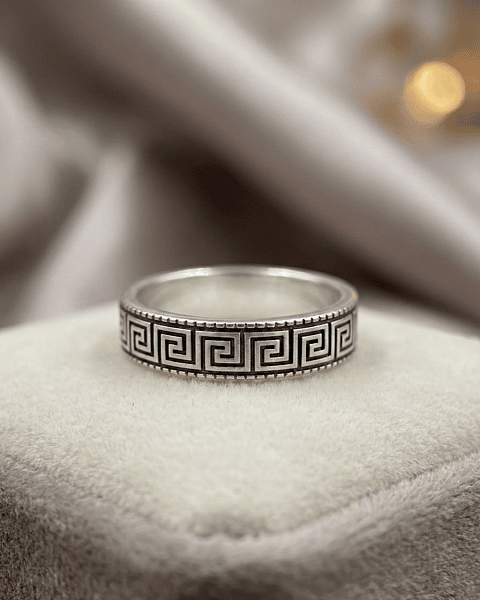 925 Silver Men's Labyrinth Band