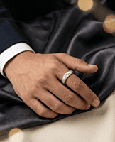 925 Silver Prism Core Men's Band