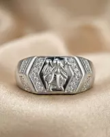 925 Silver Celestial Guardian Signet Ring