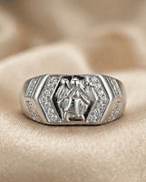 925 Silver Celestial Guardian Signet Ring