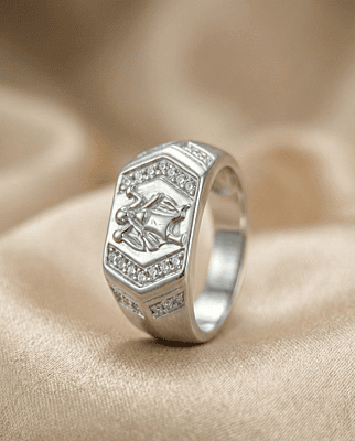 925 Silver Celestial Guardian Signet Ring