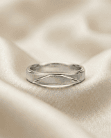925 Silver Linear Meridian Men's RIng