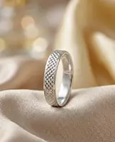 925 Silver Prism Facet Men's Band