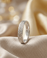 925 Silver Prism Facet Men's Band