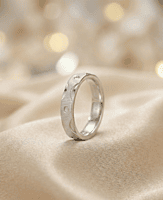 925 Silver Ribbed Men's Band