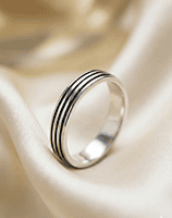 925 Silver Groovy Men's Band