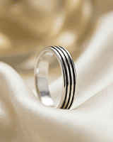 925 Silver Groovy Men's Band