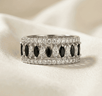 925 silver pave band ring