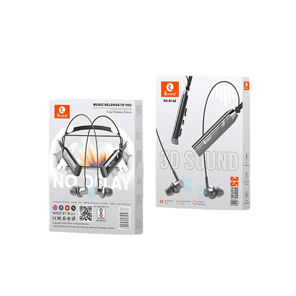 Rivano RNBT 68 Bluetooth Neckband – Wireless Audio | Comfortable Fit | Music & Calls