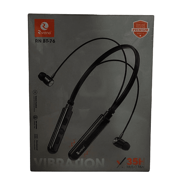 Rivano RN BT-76 Bluetooth Neckband – Wireless Audio | Music & Calls | Everyday Use