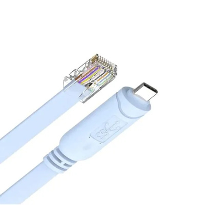 Usb 2.0 Male To Rj-45 Male Console Cable, Debug Line, Compatible with Cisco, Routers/Switches for Laptop in Windows, Mac, Linux-1.8m (Blue) Usb 2.0 Male To Rj-45 Male Console Cable, Debug Line, Compatible with Cisco, Routers/Switches for Laptop in Windows, Mac, Linux-1.8m (Blue)