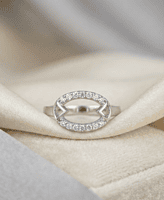 925 Silver Halo ring