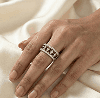 925 silver pave band ring