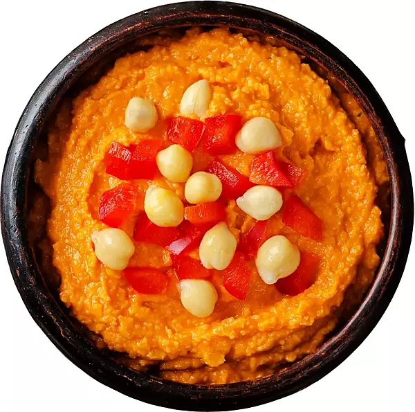 Roast Bell Pepper Hummus - Happy & Gai