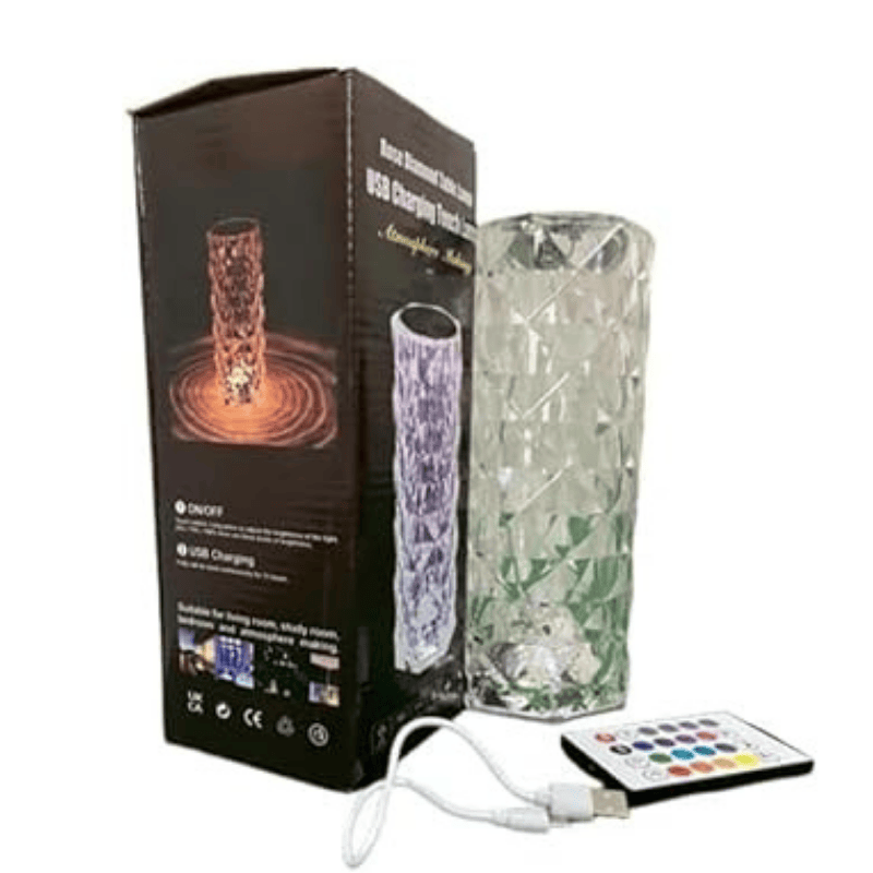 Zigdeal Rose Diamond Table Lamp – Crystal Touch Lamp | Elegant Lighting | Home Décor