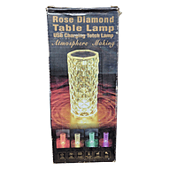 Zigdeal Rose Diamond Table Lamp – Crystal Touch Lamp | Elegant Lighting | Home Décor