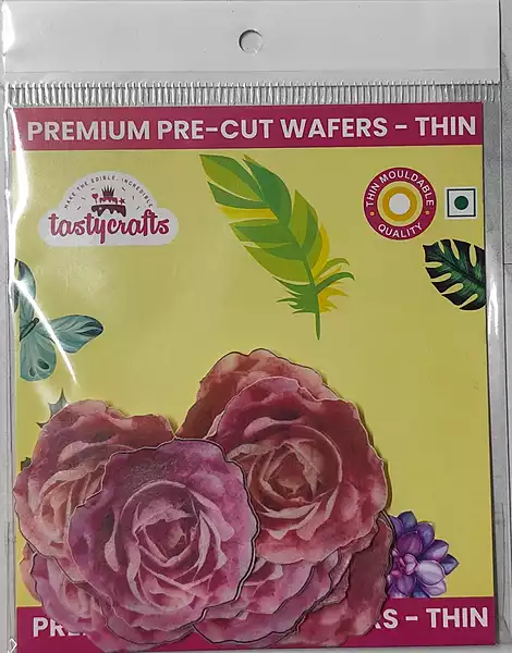 Edible Theme Topper Rose Flower Pink