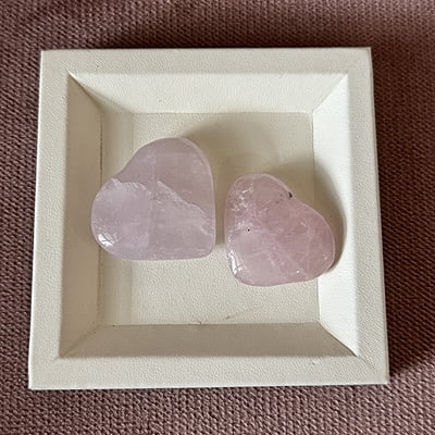 Rose Quartz Heart Tumbles Rose Quartz Heart Tumbles