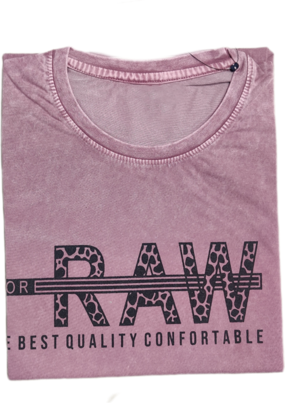 Rosy Brown Wash Round Neck Tshirt