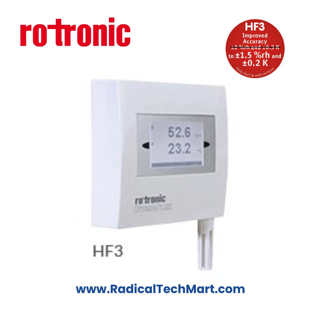 Rotronic HF3 Humidity and Temperature Transmitter with Display Option