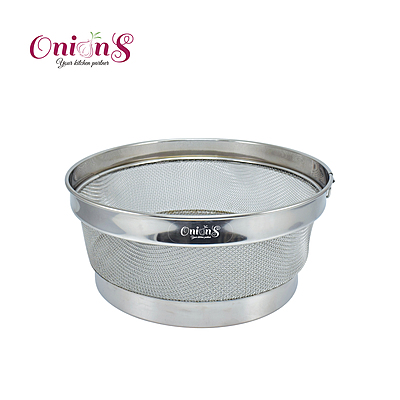 Onions Stainless Steel Fruit and Vegitable Basket with Lid Suitable for Dining Table Decor