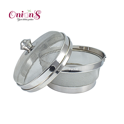 Onions Stainless Steel Fruit and Vegitable Basket with Lid Suitable for Dining Table Decor