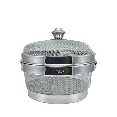 Onions Stainless Steel Fruit and Vegitable Basket with Lid Suitable for Dining Table Decor