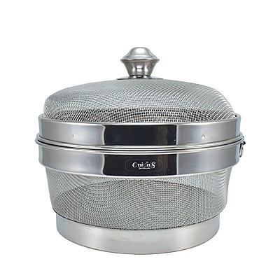 Onions Stainless Steel Fruit and Vegitable Basket with Lid Suitable for Dining Table Decor