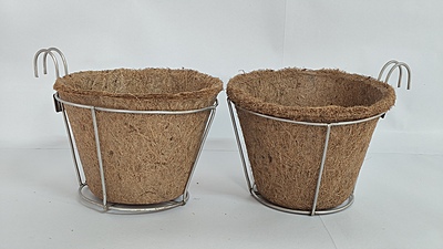 Round Coir Pot with Basket