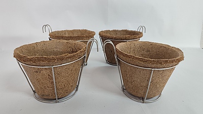 Round Coir Pot with Basket