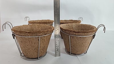 Round Coir Pot with Basket
