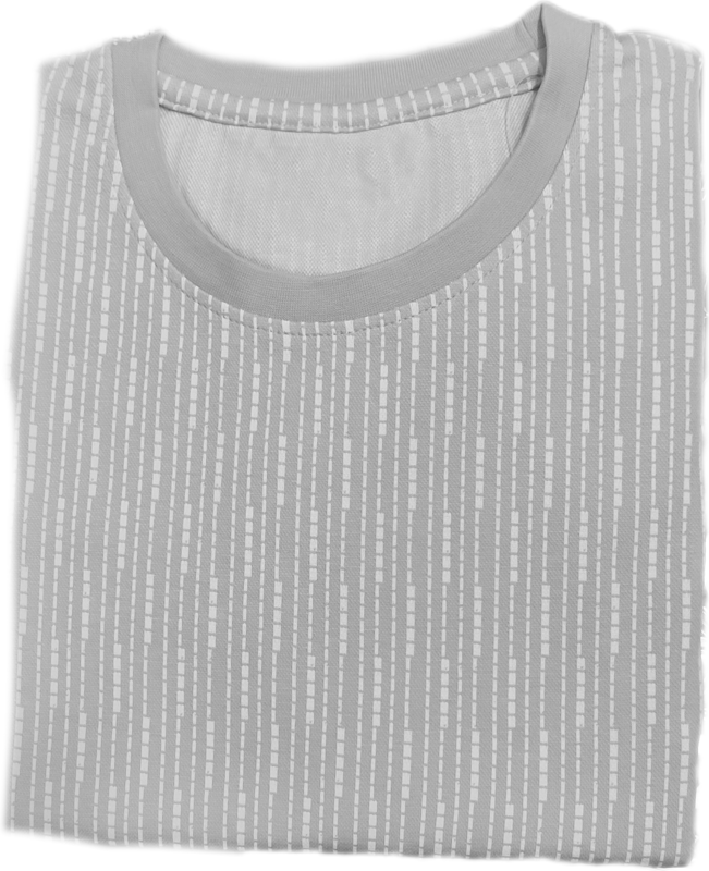 Quick Silver Gray Stripes Round Neck Tshirt