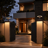 Outdoor Gate Lamps (Round)